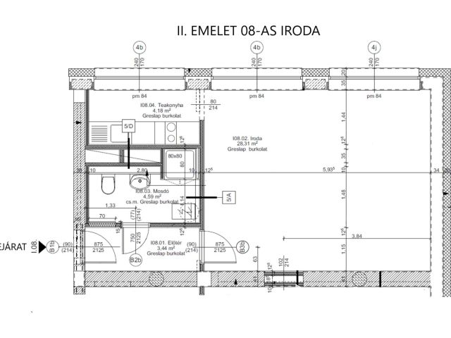 Felújított irodaházban, modern iroda kiadó